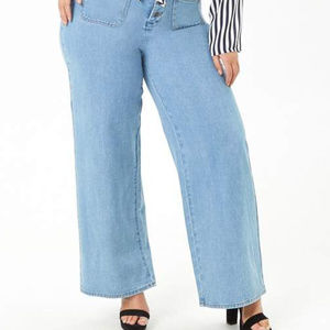 🆕️ High-Rise Wide-Leg Denim Trousers